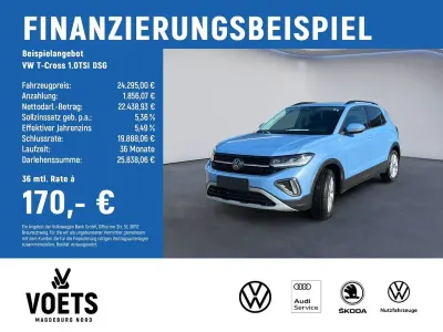 Neu VW T-Cross Life 116 PS (85 kW) 2025 Blau SUV