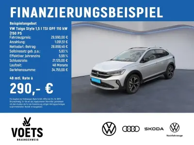 Neu VW Taigo Style 150 PS (110 kW) 2026 Silber SUV