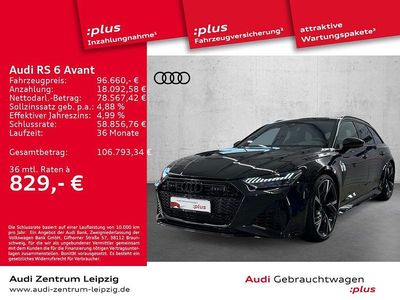 Mythosschwarz metallic Gebraucht 2022 Audi RS6 Ambiente Kombi | 96.660 € (Fairer Preis)