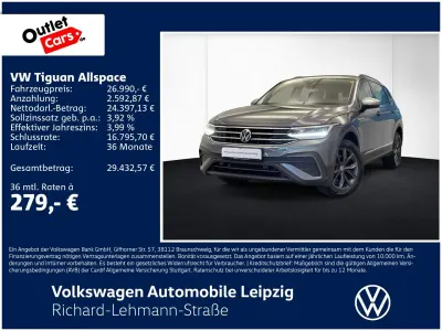 Gebraucht VW Tiguan Allspace Life 150 PS (110 kW) 2023 Grau SUV