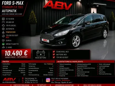Gebraucht Ford S-MAX Titanium 179 PS (131 kW) 2016 Schwarz Van / Kleinbus