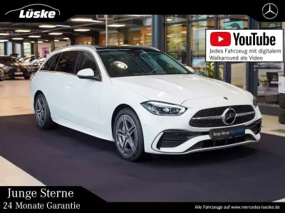 Używany Mercedes C300e AMG line 313 KM (230 kW) 2023 Biały Kombi