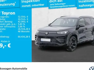 Nouvelle VW Tayron R-line 204 ch (150 kW) 2026 Noir SUV
