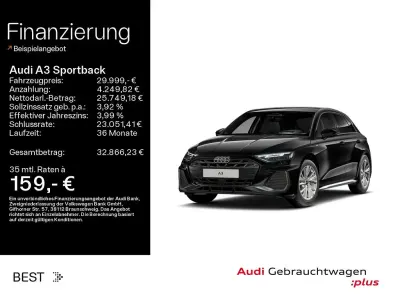 Gebraucht Audi A3 S-Line 150 PS (110 kW) 2026 Mythosschwarz metallic Limousine