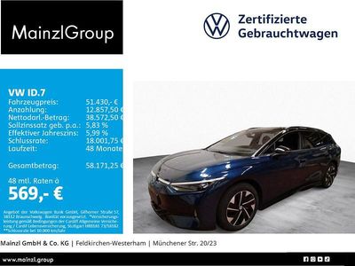 Gebraucht VW ID.7 GTX 250 kW (340 PS) 2025 Blau Kombi