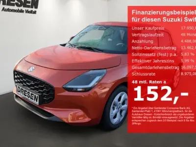 Nowe Suzuki Swift Comfort 83 KM (61 kW) 2026 Pomarańczowy Hatchback