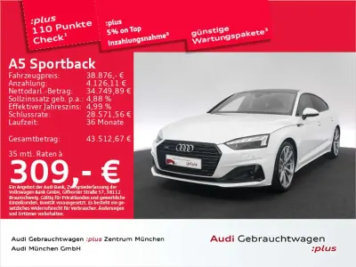 Gebraucht Audi A5 S-Line 265 PS (194 kW) 2022 Gletscherweiß metallic Coupé