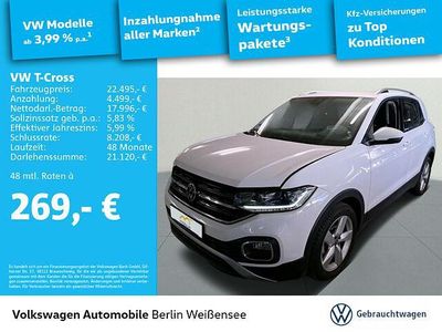 Weiß Gebraucht 2022 VW T-Cross Style SUV | 22.495 € (Fairer Preis)