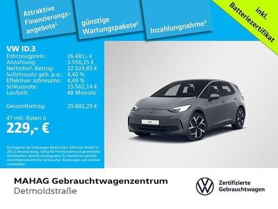 Gebraucht VW ID.3 Pro 150 kW (204 PS) 2023 Mondsteingrau/schwarz Kleinwagen