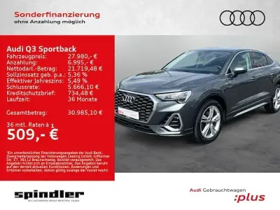 Gebraucht Audi Q3 Sportback S-Line 150 PS (110 kW) 2022 Daytonagrau perleffekt SUV