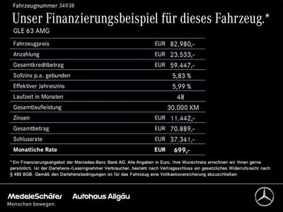 Lack obsidianschwarz (metallic) Gebraucht 2022 Mercedes GLE63 AMG AMG SUV | 82.979 € (Etwas zu teuer)