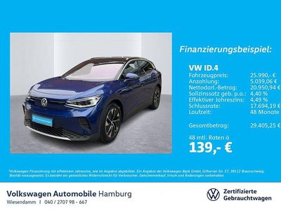 Gebraucht VW ID.4 Pure 125 kW (170 PS) 2022 Blue dusk metallic schwarz (metallic) SUV