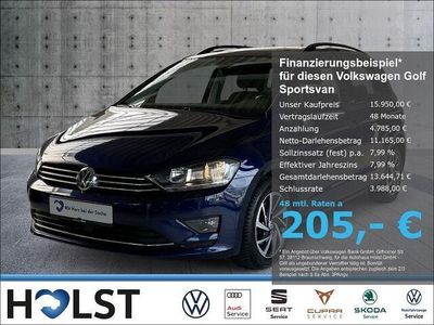 Gebraucht VW Golf Sportsvan Sound 125 PS (91 kW) 2017 Blau Van / Kleinbus