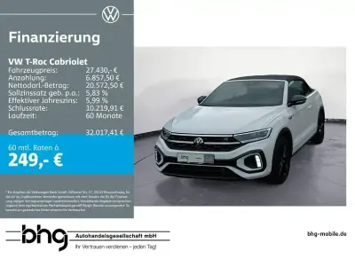 Gebraucht VW T-Roc Cabriolet R-line 150 PS (110 kW) 2023 Weiß Cabrio
