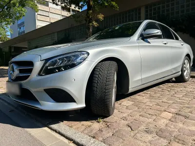 Brugt Mercedes C200 AMG line 184 HK (135 kW) 2019 Sølv Sedan