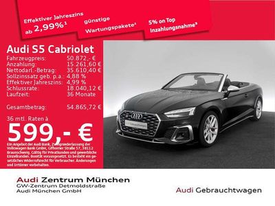 Gebraucht Audi S5 Cabriolet Ambiente 354 PS (260 kW) 2023 Mythosschwarz metallic Cabrio