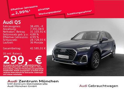 Gebraucht Audi Q5 S-Line 299 PS (219 kW) 2022 Navarrablau metallic SUV