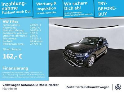 Gebraucht VW T-Roc Style 150 PS (110 kW) 2022 Deep black perleffekt SUV