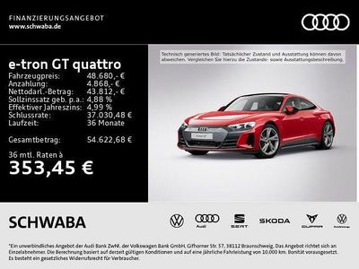 Rot Gebraucht 2022 Audi e-tron GT quattro Sport Limousine | 48.680 € (Superpreis)