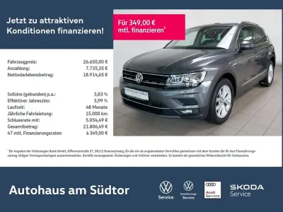 Gebraucht VW Tiguan Highline 150 PS (110 kW) 2020 Indiumgrau metallic (metallic) SUV