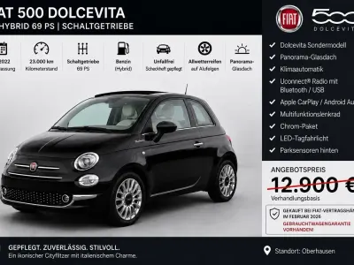Gebraucht Fiat 500 Dolcevita 71 PS (52 kW) 2022 Schwarz Kleinwagen