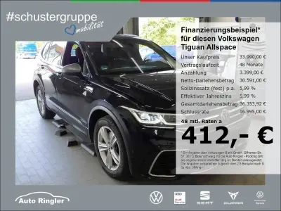 Gebraucht VW Tiguan Allspace R-line 200 PS (147 kW) 2022 Schwarz SUV