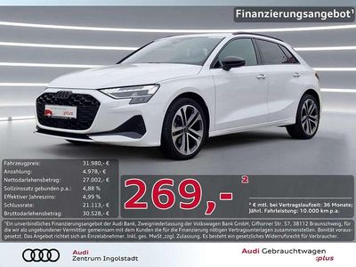 Arkonaweiß Gebraucht 2024 Audi A3 Advanced Plus Limousine | 30.980 € (Fairer Preis)