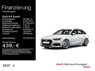Gebraucht Audi A4 Performance 150 PS (110 kW) 2023 Gletscherweiß metallic Kombi