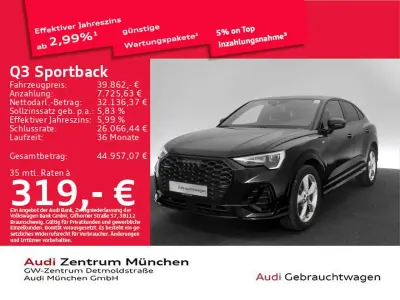 Gebraucht Audi Q3 S-Line 245 PS (180 kW) 2023 Mythosschwarz metallic SUV