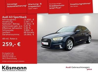 Gebraucht Audi A3 Sportback Sport 116 PS (85 kW) 2018 Kosmosblau metallic (metallic) Kleinwagen