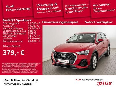 Gebraucht Audi Q3 Sportback Advanced 245 PS (180 kW) 2021 Tangorot metallic SUV