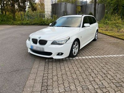 gebraucht BMW 525 e61 LCI M Paket d Schalter Weiß TÜV 11.25 Ahk