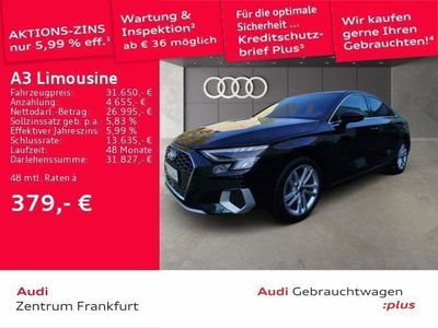 Gebraucht Audi A3 Advanced 200 PS (147 kW) 2022 Schwarz Limousine