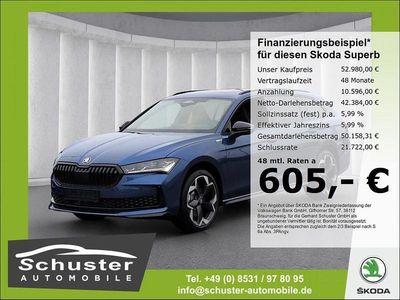 Neu Skoda Superb SportLine 193 PS (141 kW) 2026 Blau Kombi