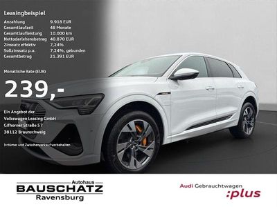 Weiss Gebraucht 2021 Audi e-tron S-Line SUV | 38.210 € (Fairer Preis)