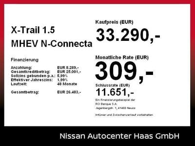 Neu Nissan X-Trail N-Connecta 163 PS (119 kW) 2025 Champagne silver SUV
