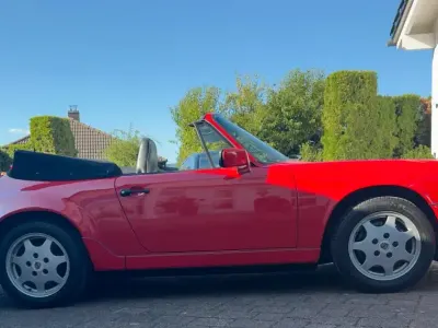 Gebraucht Porsche 911 Carrera 4 Cabriolet 250 PS (183 kW) 1991 Rot Cabrio