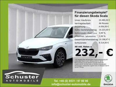 Gebraucht Skoda Scala Tour 150 PS (110 kW) 2025 Moonweiss metallic (metallic) Kleinwagen