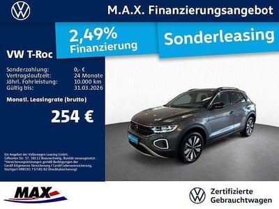 Indiumgrau metallic schwarz (metallic) Gebraucht 2025 VW T-Roc Goal SUV | 27.879 € (Guter Preis)
