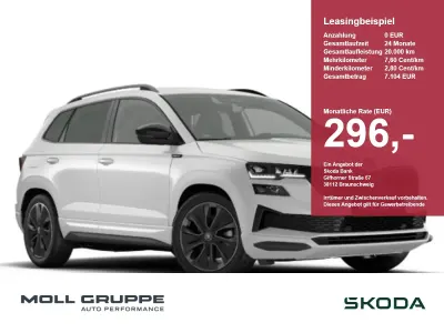 Neu Skoda Karoq SportLine 190 PS (139 kW) 2026 Moonweiß perleffekt SUV