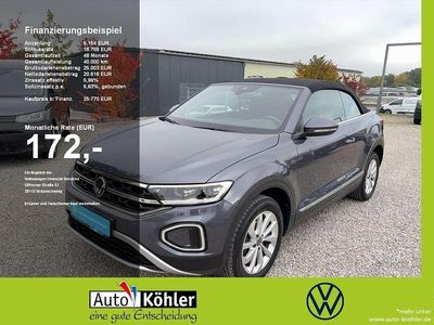 Gebraucht VW T-Roc Cabriolet Style 150 PS (110 kW) 2023 Rauchgrau metallic / titanschw Cabrio