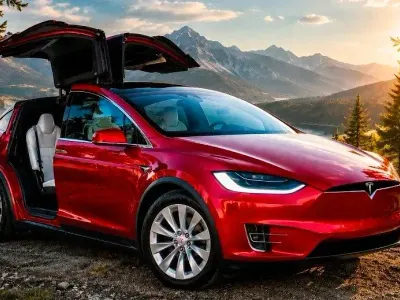 Gebraucht Tesla Model X 386 kW (525 PS) 2018 Rot SUV