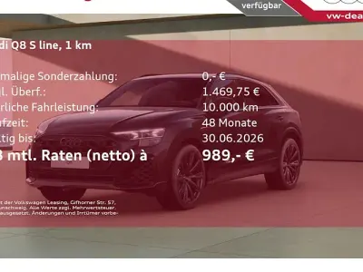 Neu Audi Q8 Ambiente 490 PS (360 kW) 2026 Schwarz SUV