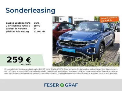 Gebraucht VW T-Roc Cabriolet Goal 116 PS (85 kW) 2025 Ravennablau metallic schwarz Cabrio