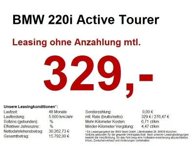 Usata BMW 220 Active Tourer 156 CV (114 kW) 2025 Grigio Monovolume