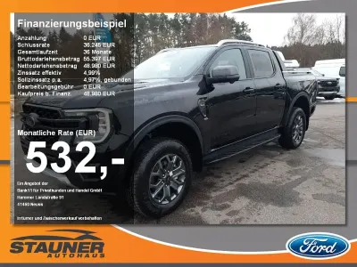 Ny Ford Ranger Wildtrack 205 HK (150 kW) 2026 Sort Pickup / Ladvogn
