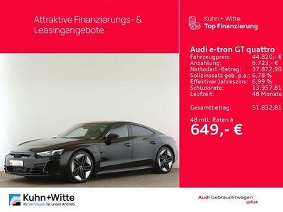 Mythosschwarz metallic Gebraucht 2022 Audi e-tron GT quattro Ambiente Limousine | 44.820 € (Guter Preis)