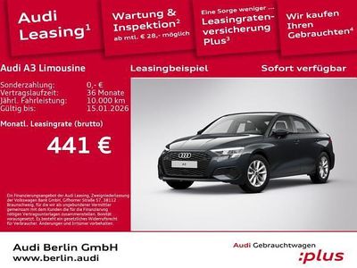 Gebraucht Audi A3 Comfort 116 PS (85 kW) 2024 Grau (manhattangrau metallic) Limousine