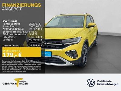 Gelb Neu 2025 VW T-Cross Style SUV | 29.870 € (Guter Preis)