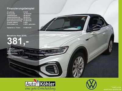Gebraucht VW T-Roc Cabriolet R-line 150 PS (110 kW) 2025 Pure white schwarz Cabrio
